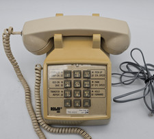 VTG ROLM CBX 2500 Desk Telephone Beige Push Button Office Phone ITT PBX Landline picture