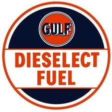 Gulf Oil Co. Dieselect Diesel Fuel NEW Sign 28