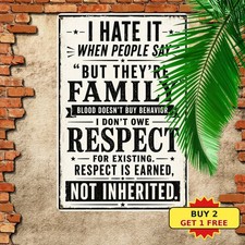Funny Sarcastic Quote Hanging Metal Sign Retro Humorous Home Wall Plaque picture
