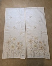Set of 2 Rare Evermaple Manufacturer Sample Embroidered Wildflower Table Runners picture