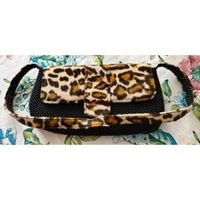 Vintage black beaded faux fur leopard purse shoulder bag/handbag/retro/elegant picture