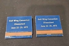 Vintage 1972 Mercedes Benz Gull Wing Convention Matchbooks, Lot Of 2 Unstruck picture