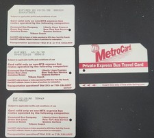 RARE Lot Of 3 Private Bus Metrocard. All 3 Different versions. No Value. picture