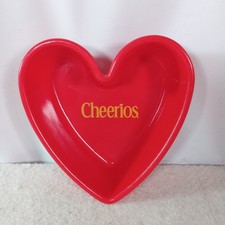 Vintage 2001 Cheerios Heart Bowl Red General Mills Promo Cereal Advertising picture