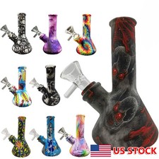 Silicone Hookah 5inch Smoking Water Pipe Bong Bubbler Shisha w/ 14mm Glass Bowl picture