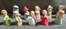 Vintage 1978 JASCO Merri-Bells Porcelain Bell Figurines Lot of 10 Christmas picture