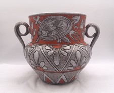 Vtg MCM Fratelli Fanciullacci Sgraffito Amphora Handle Vase- Italy 1950’s/60’s picture