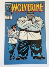Wolverine 8 Classic John Buscema Hulk Cover 1989 Marvel Comics Newsstand picture