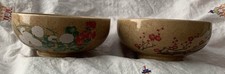 Vintage Utsuwa-No-Yakata two 4 3/4” beige bowls decorated with cherry blossoms picture