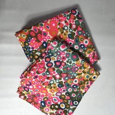 Vintage 70s MCM 2 Kitchen Hand Tea Dish Towel Flower Power Hippie Hand Made Ook picture