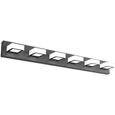 Ralbay Modern Black Vanity Lights Fixtures 6 40.4 inch, Black-White light picture