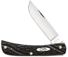 CASE XX KNIFE- SOD BUSTER Jr. - ROUGH BLACK #18229 - S/STEEL BLADE - 3 5/8