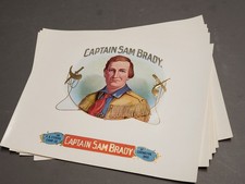 Vtg Lot of 10 Early 1900s Cigar Box Labels -CAPTAIN SAM BRADY - F.A. Stevens picture