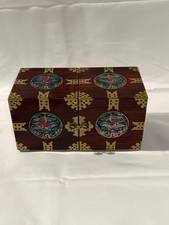 Vintage Korean Jewelry/Keepsafe Box Inlay and Lacquered Wood picture