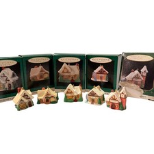 Hallmark Keepsake Old English Village Miniature Ornaments 1993-1997 Set of 5 picture