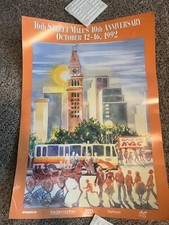 Vintage 1992 Denver 16th Street Mall 10th Anniversary Poster 24 x 17'' picture