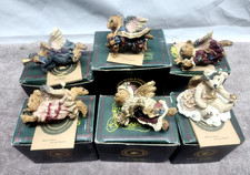 Boyds Bears Angel Ornaments and Figure Lot of 6 w Boxes 1990's Retired Christmas picture