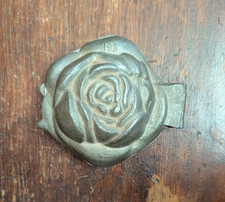 Antique Schall S & Co Pewter Jack Rose Flower Floral Ice Cream Candy Mold #193 picture