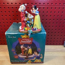 VTG Santas Best Disney Snow White & The 7 Dwarfs Stocking Hanger w/ Box EUC 1999 picture