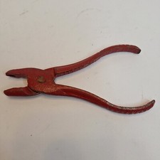 Decker Hog Ring Pliers Keokuk Iowa Original Red Vintage picture
