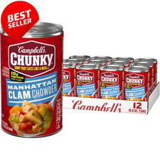 Campbell's Chunky Manhattan Clam Chowder Soup 18.8oz Can Case of 12 - US picture