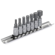 DAKCOS Hex Bit Socket Set 7pc Metric 4-12mm 1/4 Drive S2 Steel picture