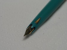 Japanese Showa Retro Sailor 21K Fountain Pen Silver Green Japan picture