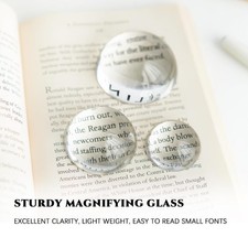 Clear Glass 3pc Crystal Dome Magnifier Paperweights Home Decorative Items picture