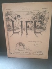 Vintage 1883 Life Booklet Volume 1 Issue 1 Very Good Condition. picture