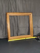 VINTAGE SOLID WOOD FRAME RIBBED 18X18x2” MCM Country Farm Shadow Box picture