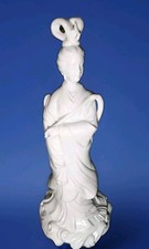 Chinese Craftsmen White Porcelain, Royal Women Made in TAIWAN R. O. C. 13.5