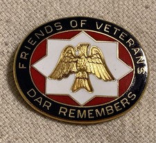 DAR Daughters of the American Revolution Friends Of Veterans Pin Badge Insignia picture