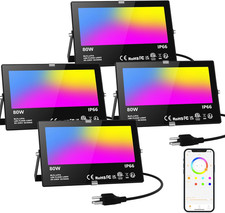 LED Flood Light Outdoor 800W Equivalent Smart RGB IP66 Landscape Lighting picture