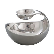 nambe Scoop Server | Two-Tiered Chip and Dip Bowl | Cold & Hot Appetizer Serv... picture