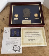 JFK John F Kennedy Commemorative Coin Set 598/2000 Rubies Gold COA  picture