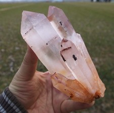 MUSEUM Superb  GEM Elestial Angel PINK Lemurian Quartz Cluster-Angel Wings picture