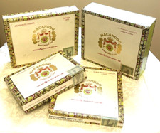 Lot of 4 Macanudo Cigar Box Empty Prince Philip Portofino Petit Corona Crystal picture