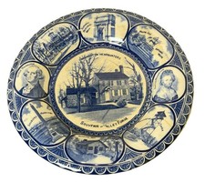 VALLEY FORGE Pennsylvania PA Antique FLOW BLUE ENGLAND RIDGEWAY Souvenir PLATE picture