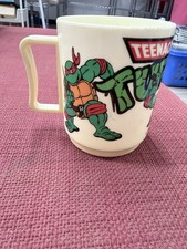 Vintage 1989 TMNT Plastic Cup Mug Peter Pan Industries Mirage Studios Kids USA picture