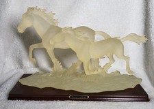 Suanti Galleries — Running Horses Resin Statue - Rare picture