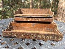 Antique 1880’s Clapp & Baileys REMNANTS Wooden Countertop Advertising Display picture