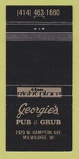 Matchbook Cover - Georgie's Pub and Grub Milwaukee WI 30 Strike picture