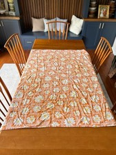 Vintage Daisy Tablecloth 70s Handmade FLAWED Mid Century Retro picture
