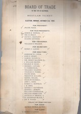 RARE 9-2-1893 BALTIMORE MARYLAND Board Of Trade Election Original Good Shape picture