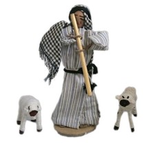 Vintage YWCA Centre Aqabat Jaber Refugee Camp Christmas Nativity Shepherd Sheep picture