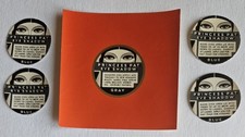 Lot of 5 Old Vintage Princess Pat Eye Shadow Beauty Cosmetic Labels picture