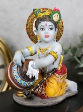 Hindu God Young Baby Krishna Vishnu Stealing Butter From The Gopis Statue Decor picture