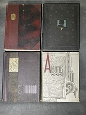 4 Leather Bound Arbutus Indiana University Yearbook Volume Set 1930-1933 Vintage picture