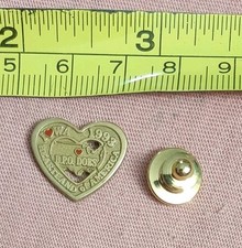 Vintage BPO Does Iowa 1993 Heartland of America Gold Tone Heart Shaped Pin picture