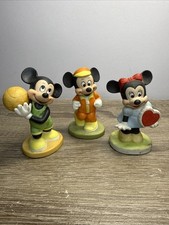 VTG Disney Gift Ware LOT OF 3 Mickey Mouse Minnie Mouse Matte Figurines picture